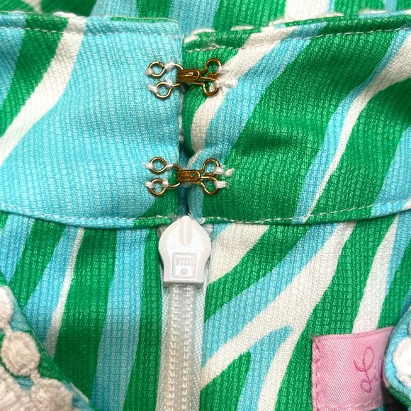 Lilly Pulitzer Dress 0 Alexa Resort White Blue Green Finders Keepers Sleeveless - Picture 6 of 10